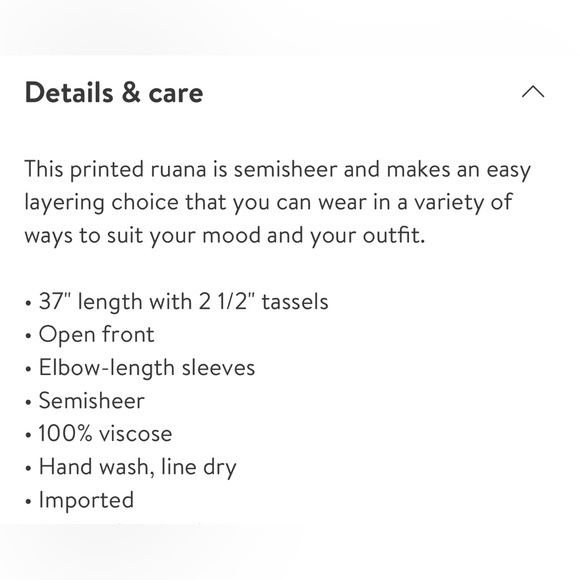 Nordstrom Printed Ruana/ Kimono in Purple Hint Waverly - Picture 6 of 7